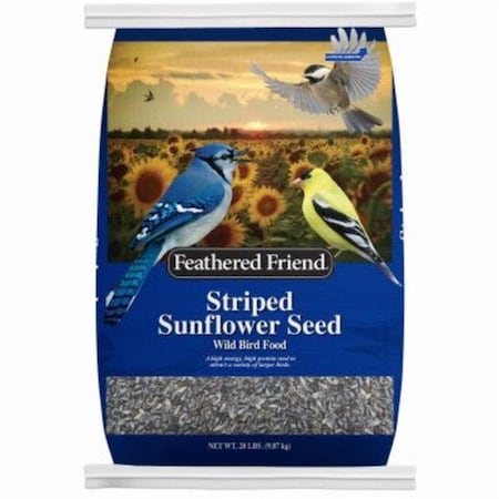 Personagrata 20 lbs Striped Sunflower Wild Bird Food PE3845323